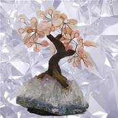 Arbre du bonheur - Arbre de Vie - Quartz Rose - 18-20 cm