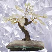 Arbre du bonheur - Arbre de Vie - Cristal de Roche - 18-20 cm