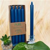 Bougie Longue Bleu Nuit 10h Pure Candle Bote de 4