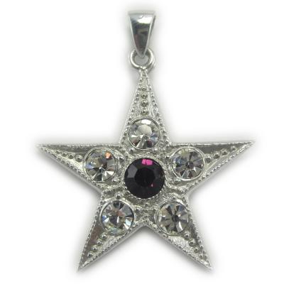 Pendentif Peter Stone Collection Nebula - Amethyst and Crystal Accented Star